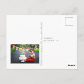 Postale Carte de remerciement pour un premier anniversaire (Dos)