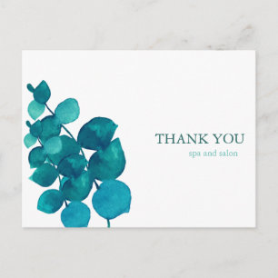 Postale Carte de remerciement professionnelle feuilles d'e