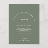 Postale Carte de remerciement simple de réception de sage (Devant)