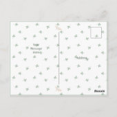 Postale Carte de remerciement simple pour bébé à l'aquarel (Dos)