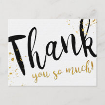 Carte de remerciement *Thank You* en anglais