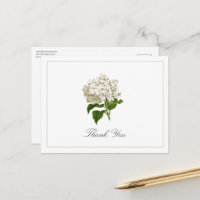 Carte de remerciement traditionnelle avec fleur d'