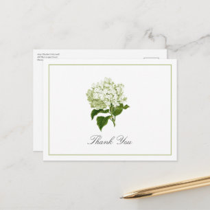 Postale Carte de remerciement traditionnelle pour Hydrange