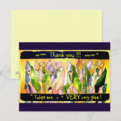 Postale Carte de remerciement Tulip Square (Devant / Derrière)