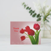 Postale Carte de remerciement Tulipes (Debout devant)