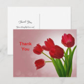 Postale Carte de remerciement Tulipes (Devant / Derrière)