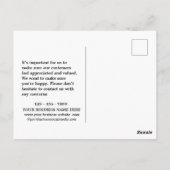 Postale Carte de remerciement unique pour entreprise  (Dos)