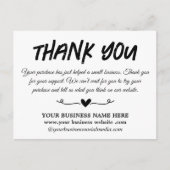 Postale Carte de remerciement unique pour entreprise  (Devant)