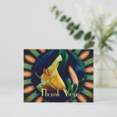 Postale Carte de remerciementement fleur abstraite de lily (Debout devant)