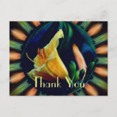 Postale Carte de remerciementement fleur abstraite de lily (Devant)