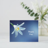 Postale Carte de remerciementment Lys de Pâques (Debout devant)