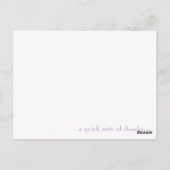 Postale carte de remerciements (Dos)