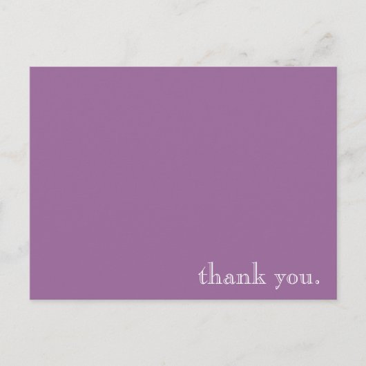 Postale carte de remerciements (Devant)