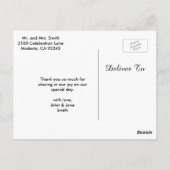 Postale Carte de remerciements (Dos)