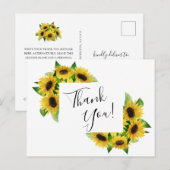 Postale carte de remerciements (Devant / Derrière)