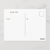 POSTALE CARTE DE REMERCIEMENTS (Dos)