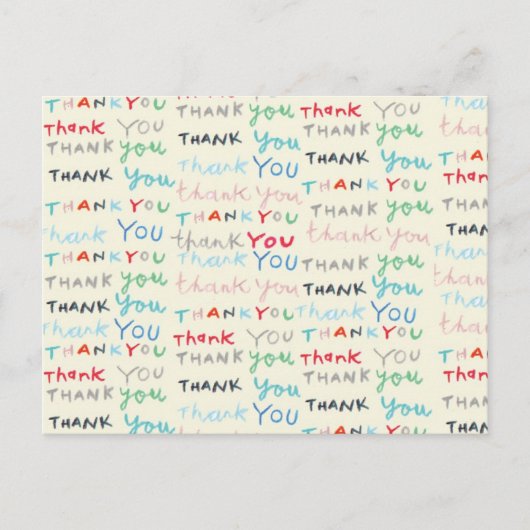 Postale carte de remerciements (Devant)