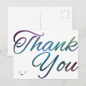 Postale carte de remerciements (Devant / Derrière)