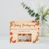 Postale carte de remerciements (Debout devant)