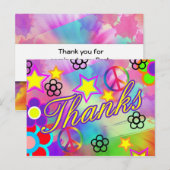 Postale carte de remerciements à cravate (Devant / Derrière)