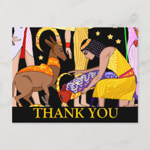 Postale Carte de remerciements à motif égyptien