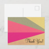Postale Carte de remerciements Abstrait géométrique (Devant / Derrière)