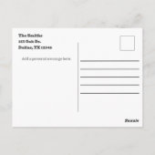 Postale Carte de remerciements Abstrait vert et noir (Dos)