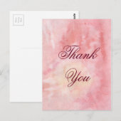 Postale Carte de remerciements aquarelle (Devant / Derrière)
