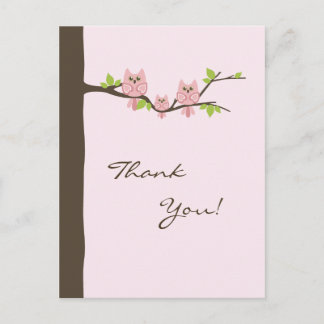 Postale Carte de remerciements baby shower (fille)