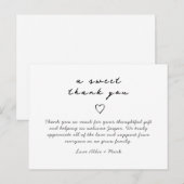 Postale Carte de remerciements bébé simple et élégant (Devant / Derrière)