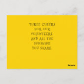 Postale Carte de remerciements bénévole (Dos)