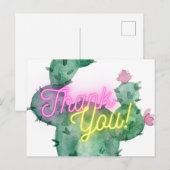 Postale Carte de remerciements Cactus (Devant / Derrière)