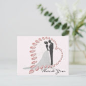 Postale Carte de remerciements cadeau mariage (Debout devant)