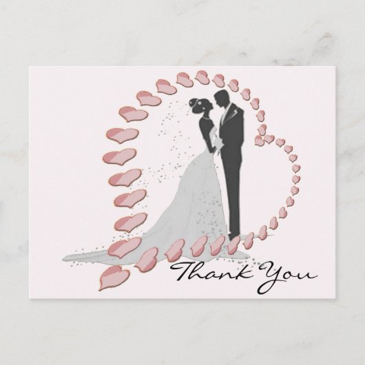 Postale Carte de remerciements cadeau mariage (Devant)
