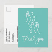 Postale Carte de remerciements chiropratique (Devant / Derrière)