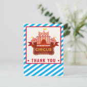 Postale Carte de remerciements d'anniversaire de cirque (Debout devant)