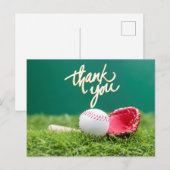Postale Carte de remerciements de baseball (Devant / Derrière)