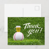 Postale Carte de remerciements de baseball (Devant / Derrière)