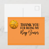 Postale Carte de remerciements de basket-ball avec basket- (Devant / Derrière)