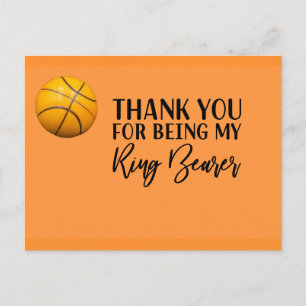 Postale Carte de remerciements de basket-ball avec basket-