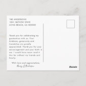 Postale Carte de remerciements de calligraphie tendance (Dos)