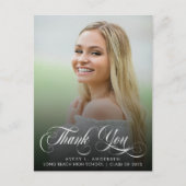 Postale Carte de remerciements de calligraphie tendance (Devant)