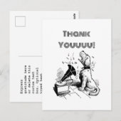 Postale Carte de remerciements de chien idiot, sur mesure  (Devant / Derrière)