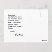 Postale Carte de remerciements de chien idiot, sur mesure  (Dos)