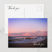 Postale Carte de remerciements de coucher du soleil (Devant / Derrière)