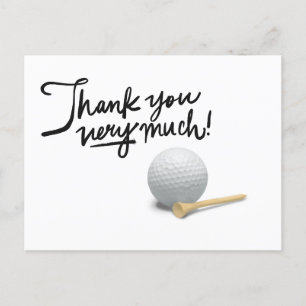 Postale Carte de remerciements de golf