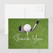 Postale Carte de remerciements de golf (Devant / Derrière)