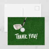 Postale Carte de remerciements de golf (Devant / Derrière)