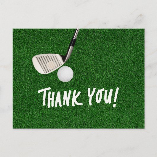 Postale Carte de remerciements de golf (Devant)
