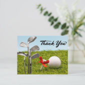 Postale Carte de remerciements de golf (Debout devant)